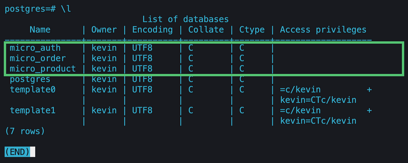 psql databases